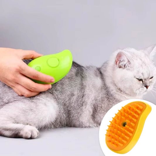 Cepillo Quitapelos con Vapor y Masaje para Perros y Gatos.